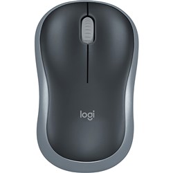 LOGITECH M185 WIRELESS MOUSE SWIFT GREY AMBIDEXTROUS