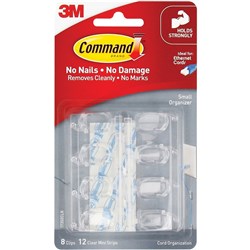 COMMAND CLEAR SMALL CORD CLIPS 17302CLR