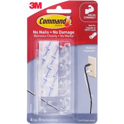 COMMAND CLEAR MEDIUM CORD CLIP 17301CLR