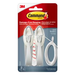 3M CORD BUNDLERS & COMMAND ADHESIVE 2 BUNDLERS 3 STRIPS PACK2 17304anz