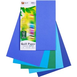 QUILL A4 XL MULTIOFFICE PAPER 80gsm Assorted Cold Colours PK100