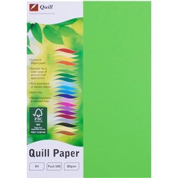 QUILL XL MULTIOFFICE PAPER A4 80gsm Lime REAM