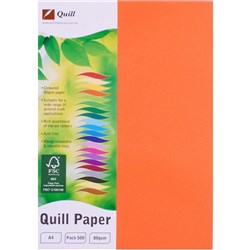 QUILL XL MULTIOFFICE PAPER A4 80gsm Orange REAM