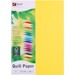 QUILL XL MULTIOFFICE PAPER A4 80gsm Lemon