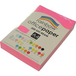 RAINBOW 80GSM  A4 OFFICE PAPER FLUORO PINK