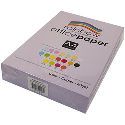 RAINBOW OFFICE PAPER A4 80gsm - Lavender Ream of 500