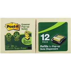 3M R330-RP POP UP POST IT NOTE PK12 YELLOW R330R-12CY