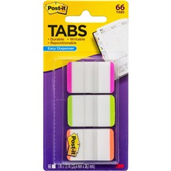POST-IT DURABLE TABS Index & File 686L-PGO White - Pink Green Orange