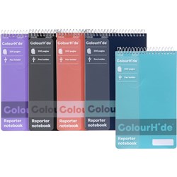MARBIG COLOURHIDE NOTEBOOKS 200X127MM 200 PAGE TOP BOUND