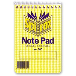 SPIRAX 560 NOTEBOOK POCKET 56042 TOP OPEN 112X77MM