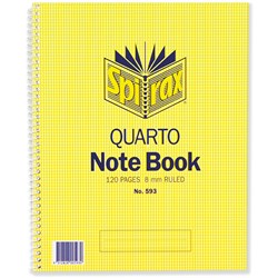 SPIRAX 593 NOTEBOOK QTO SIDE OPEN 60LEAF 252X200MM