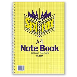 A4 595A SPIRAX NOTEBOOK 240 PAGE 56059