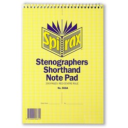 SPIRAX STENOGRAPHERS NOTEBOOKS 566A 225x152mm 200pg TB