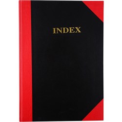 A4 RED & BLACK HARDCASE NOTEBOOK INDEXED 200 PAGE
