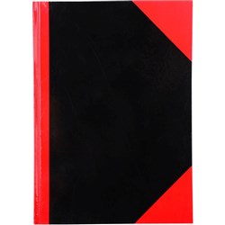 RED AND BLACK NOTEBOOK GLOSS COVER A4 100 LEAF CUMBERLAND