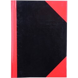RED AND BLACK NOTEBOOK GLOSS COVER A6 100 LEAF CUMBERLAND