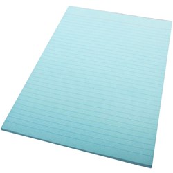 QUILL A4 70LF COLOUR BOND PADS Blue RULED