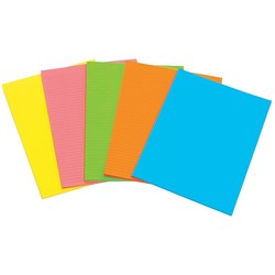 MARBIG WRITING PAD FLURO A6 Assorted 40 Leaf Pack of 10