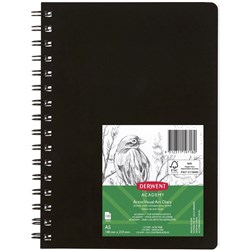 DERWENT VISUAL ART DIARY A5 BLACK