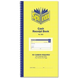 553 SPIRAX CASH RECEIPT BOOK 55230