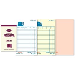 ZIONS RESTAURANT DOCKET BOOK TRIPLICATE CBT