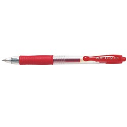 PILOT G2-5 RETRACTABLE EXTRA FINE RED PEN DAL-622508 Minimum buy quantity 12