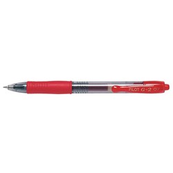 PILOT G2-7 RETRACTABLE FINE GEL RED PEN 622511