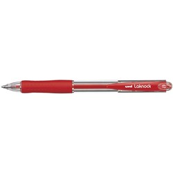 UNIBALL LAKNOCK BALLPOINT PEN RETRACTABLE FINE 0.7MM RED Minimum buy quantity 12