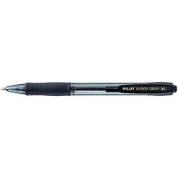 PILOT BPGP-10R RETRACTABLE MEDIUM BLACK SUPERGRIP BALLPOINT PEN 623140