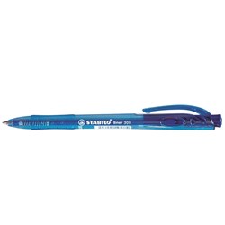 STABILO 308 RETRACTABLE BALLPOINT PEN MEDIUM BLUE Minimum buy quantity 10