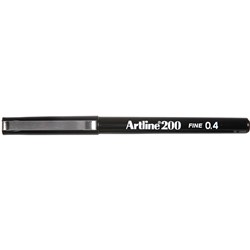 ARTLINE 200 FINELINE PEN BLACK 0.4MM TIP Available in 12's