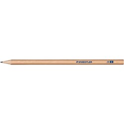 STAEDTLER RAW PENCIL 2B NATURAL GRAPHITE PK12
