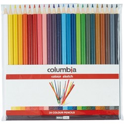 COLUMBIA COLOURSKETCH PENCILS Full Length Assorted Wallet of 24