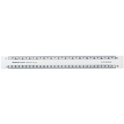 STAEDTLER OVAL SCALE RULERS 300MM SCALE FRONT 1:1,1:5, 1:10,