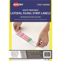 AVERY LATERAL FILING LABELS 4 per sheet L7174 959095