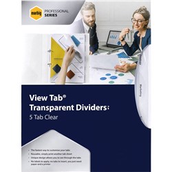 A4 DIVIDERS VIEW TAB 5 TAB PP CLEAR SET