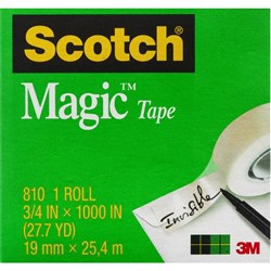 SCOTCH 810 MAGIC TAPE VALUE PACKS 19MMX25M PKT4