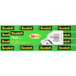 SCOTCH 810 MAGIC TAPE VALUE PACKS 19MMX25MXX PKT16