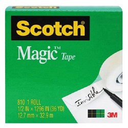 SCOTCH 810 12mmX33 MAGIC TAPE ROLL