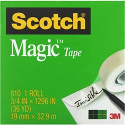 SCOTCH MAGIC 810 19mmX33 MAGIC TAPE ROLL