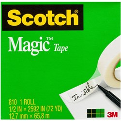 SCOTCH MAGIC 810 12mmX66 MAGIC TAPE ROLL