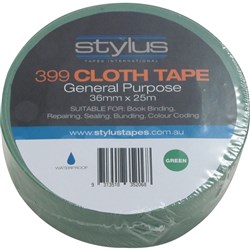 STYLUS 399 CLOTH TAPE Green 36mm x 25m Minimum buy 6 rolls
