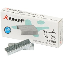 REXEL 25 BAMBI STAPLES Box of 1500 R05020