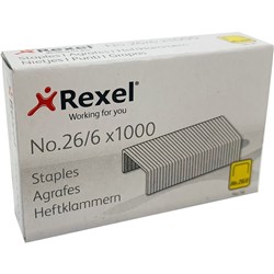 REXEL 56 STAPLES 26/6 Box of 1000 R06131