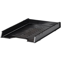 ITALPLAST DOCUMENT TRAY A4 MULTIFIT RECYCLED BLACK SLIMLINE SINGLE TRAY