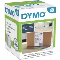 DYMO LW SHIPPING LABEL 105X159MM 220 ROLL