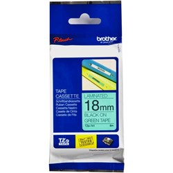 BROTHER TZE741 PTOUCH TAPE 18MMX8M BLACK ON GREEN