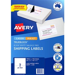 AVERY LASER LABEL L7168 199.6 x 143.5 2 PER PAGE 199.6x143.5 959008