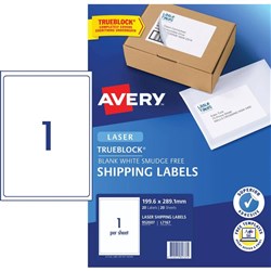 AVERY L7167 MAILING LABELS Laser 1/Sht 199.6x289.1mm Pack 20