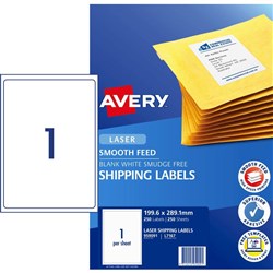 AVERY L7167 1 PER PAGE LABELS BOX 250 SHEETS  959091